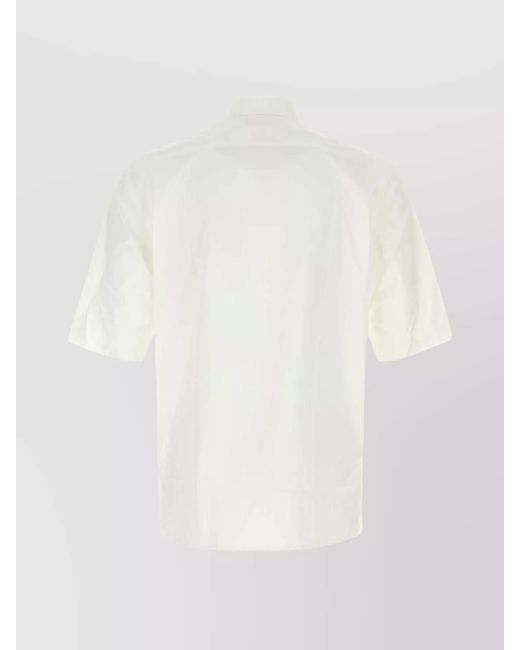 NAMACHEKO White Cotton Poplin Shirt for men