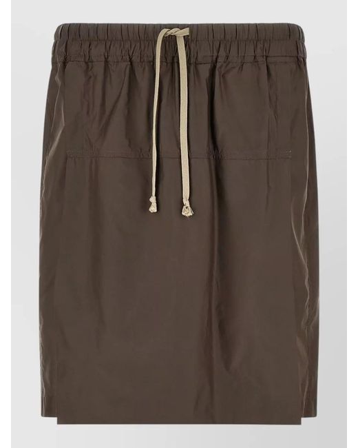 Rick Owens Brown Knee-Length Kilt Shorts for men