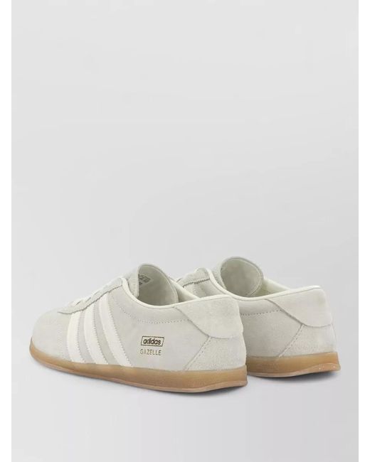 Adidas Originals White Gazelle Lo Pro Lace Up Suede Sneakers