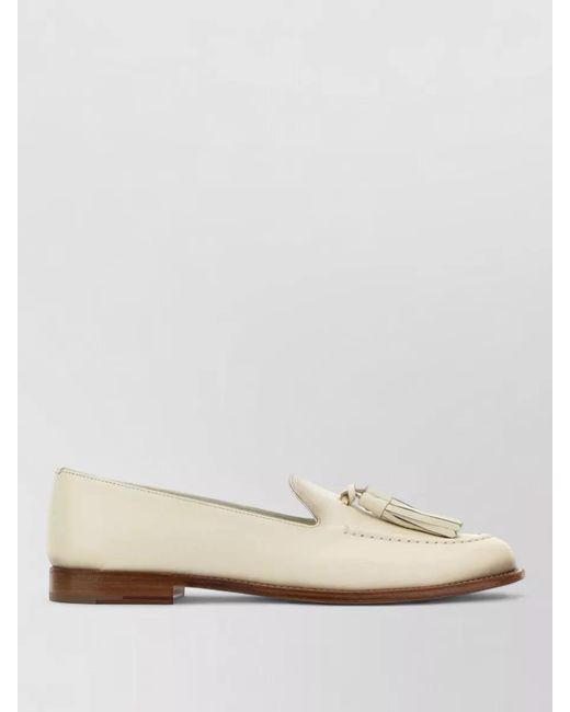 Church's Natural Renee Leather Loafers Tassel Detail Design