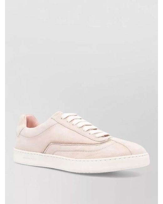 Fabiana Filippi Pink Suede Low-Top Sneakers