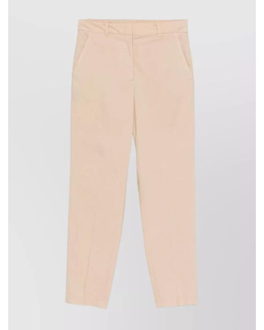 Incotex Natural Trousers With Belt Loops And Pockets