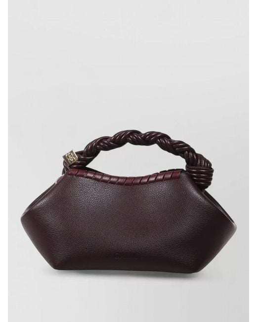 Ganni Brown Bou Small Leather Shoulder Bag