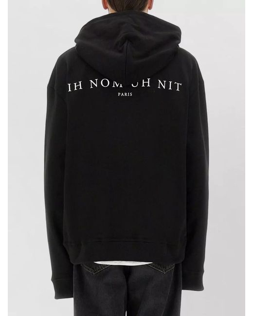 Ih Nom Uh Nit Black Leopard Mask Graphic Hooded Sweatshirt for men