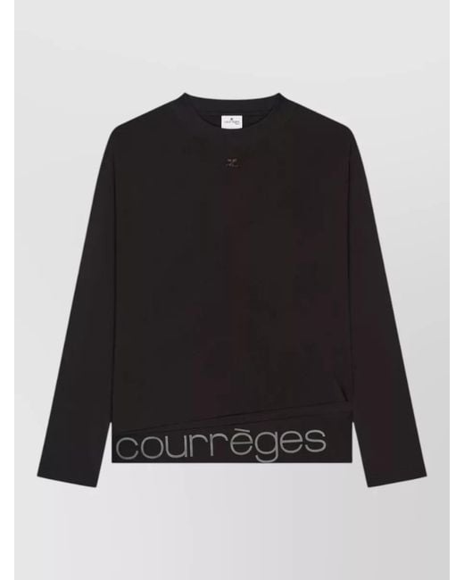 Courreges Black Short-Sleeve T-Shirt for men