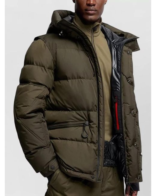 Moncler Green Down Hooded Ski Jacket for men