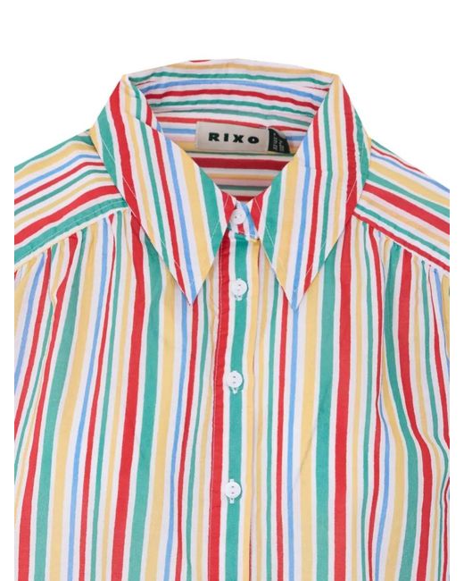Rixo White Cotton Long-Sleeve Shirt