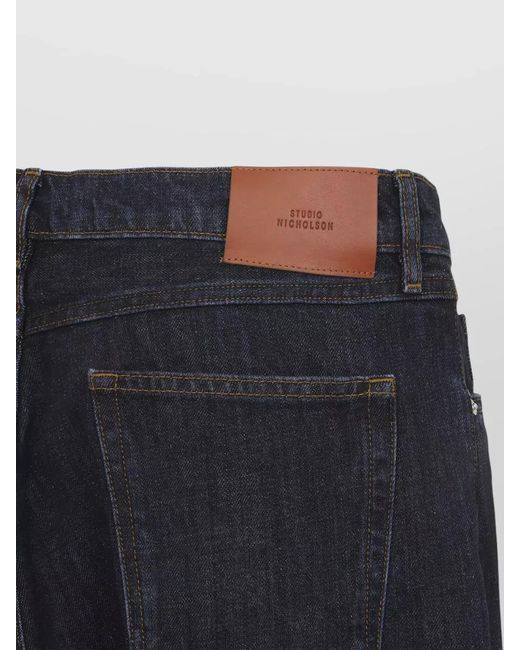 Studio Nicholson Blue Denim Straight-Leg Jeans