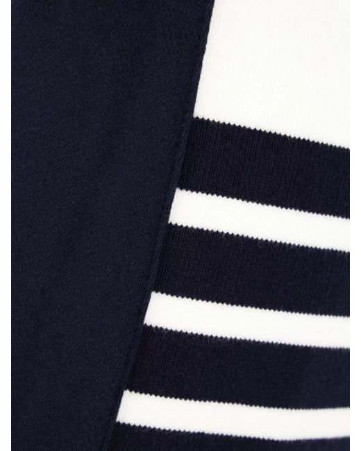 Thom Browne Blue Cotton Mini Skirt
