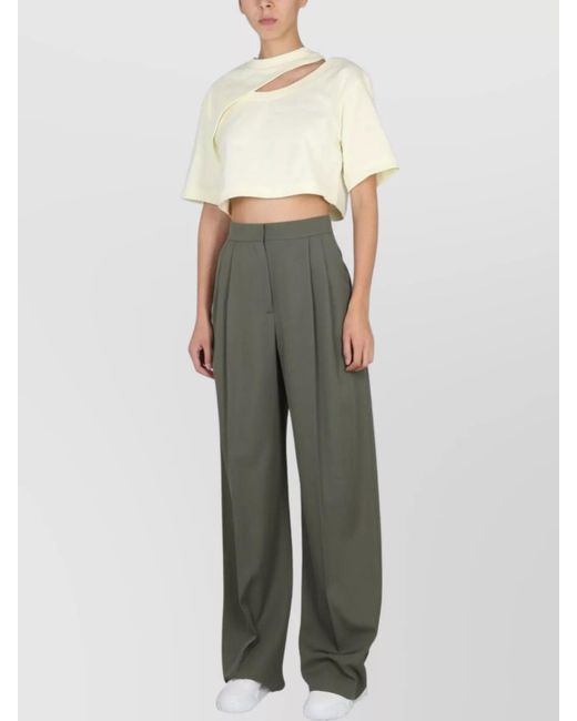 McQueen Gray Wide-Leg Trousers