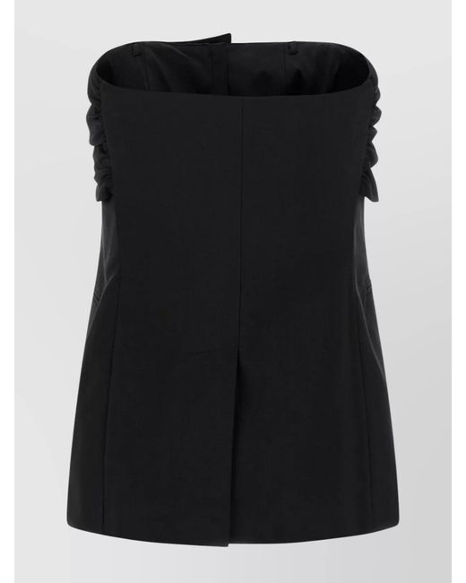 Max Mara Black Virgin Wool Top