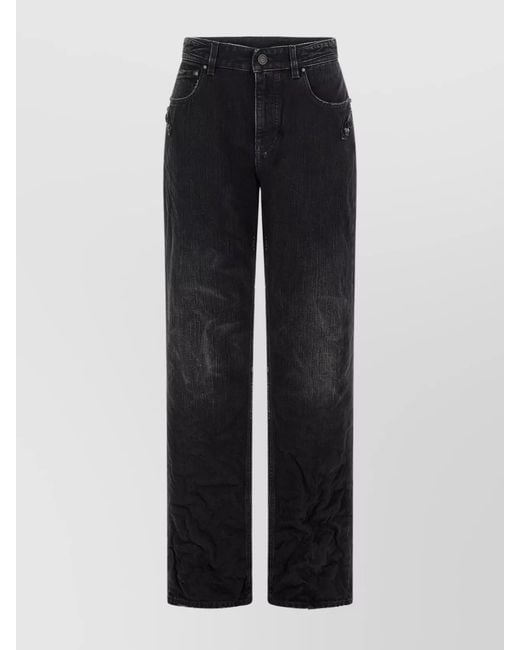 Balenciaga Black Denim Straight-Leg Jeans