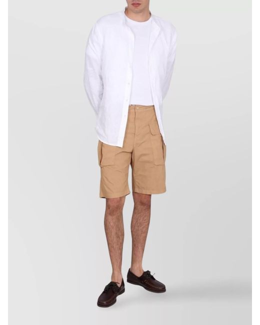 Aspesi Natural Cotton Cargo Shorts for men