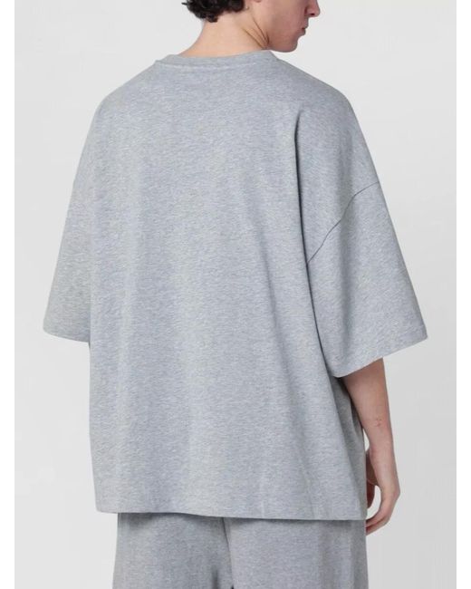 Entire studios Gray Boxy Logo T Shirt Short Sleeves for men