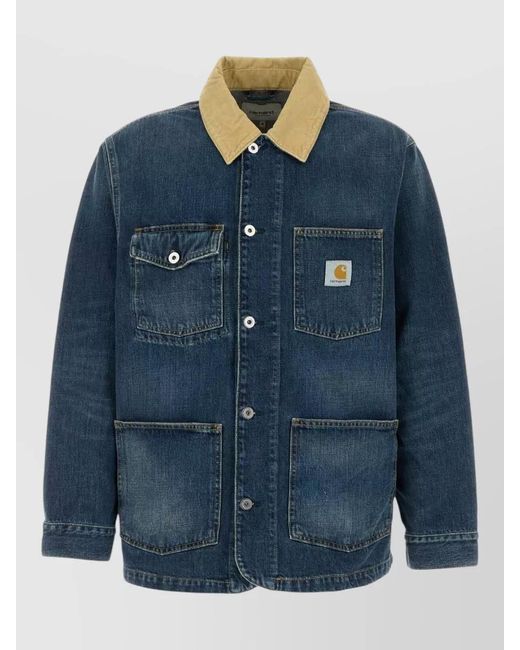 Carhartt Blue Denim Shirt Jacket for men