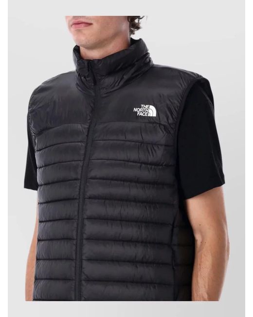 The North Face Blue Quilted Nylon High-Collar Vest for men