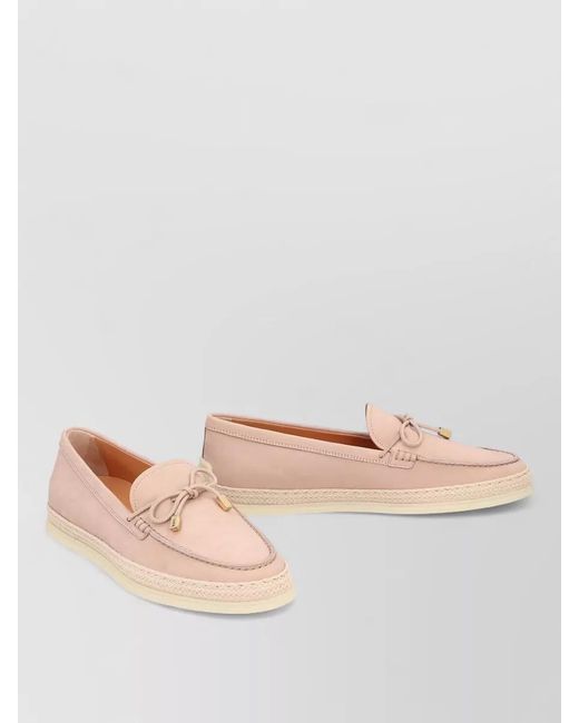 Tod's Natural Nubuck Mules Slip On Cord Bow Detail