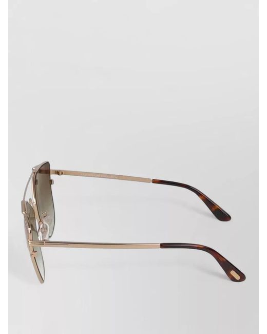 Tom Ford Pink Sunglasses Ft0563 33G Cat Eye Metal