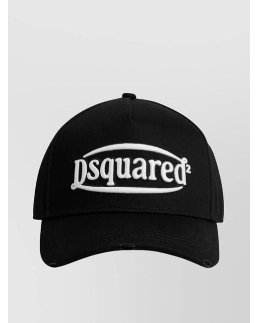 DSquared² Black Logo-Embroidered Baseball Cap for men