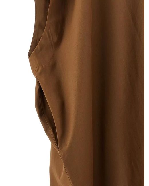 ARMARIUM Brown Nicla Dress Back Tie Midi Length