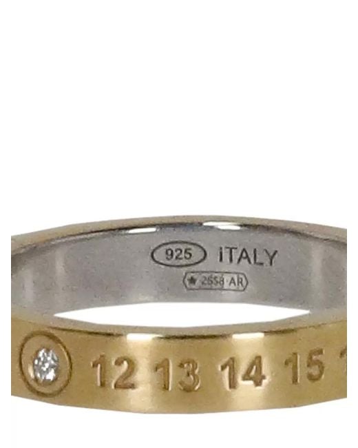 Maison Margiela Gray Ring Two Tone Synthetic Diamond