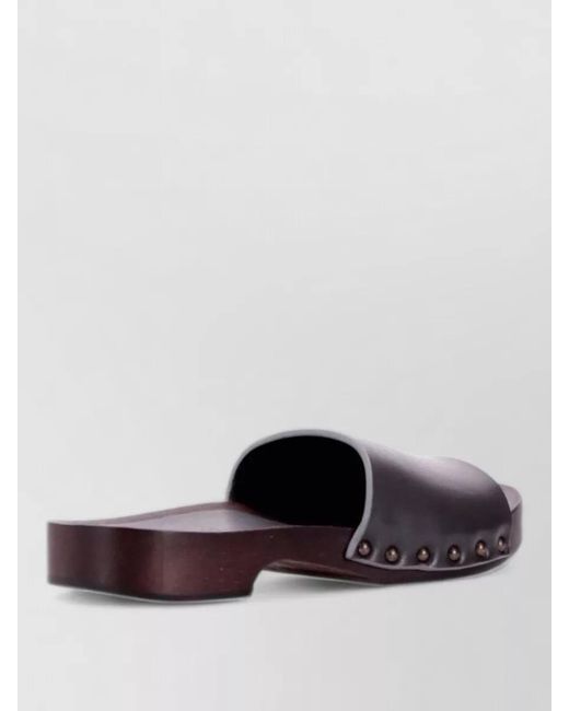 LA ROSE Multicolor Leather Sandals Flat Sole Open Toe Studs