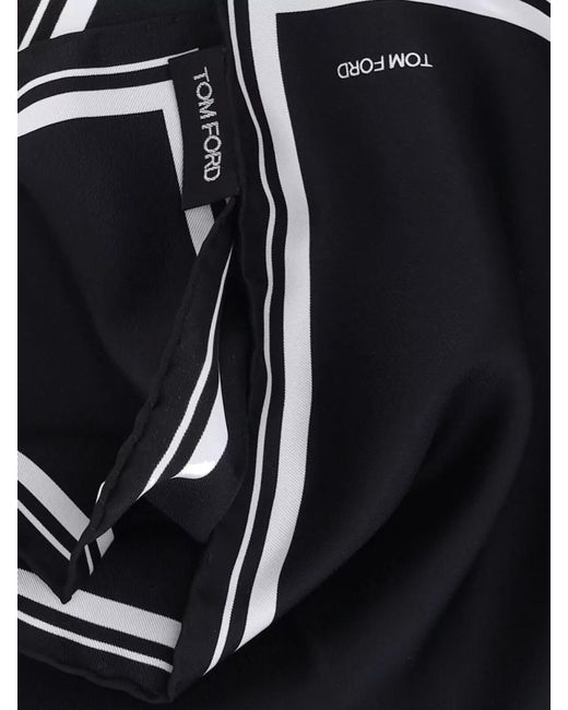 Tom Ford Black Silk Pocket Square for men