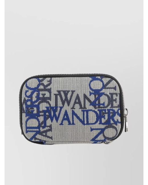 J.W. Anderson Blue Fabric Embroidered Travel Case