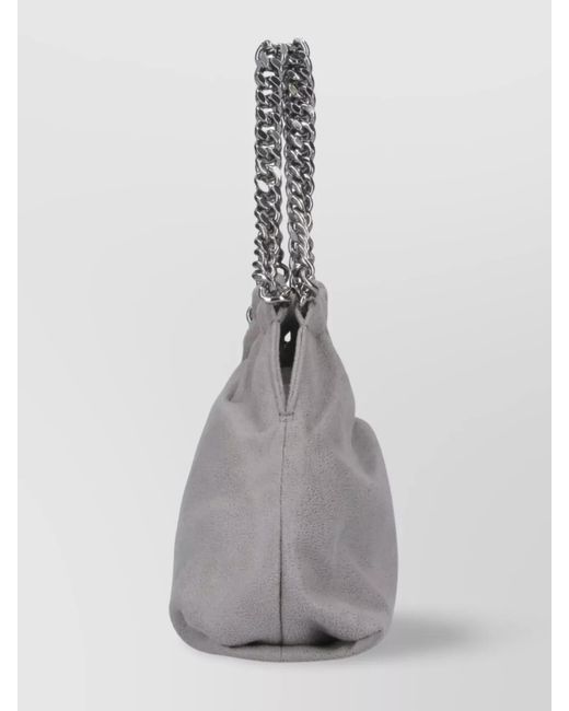 Stella McCartney Gray Soft Chain Strap Metal Hardware Tote Bag