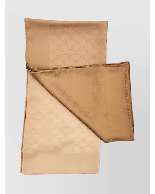 Gucci Natural Silk Printed Scarf