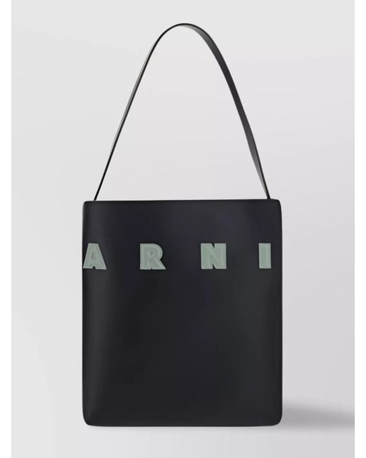 Marni Black Museo Small Leather Shoulder Bag