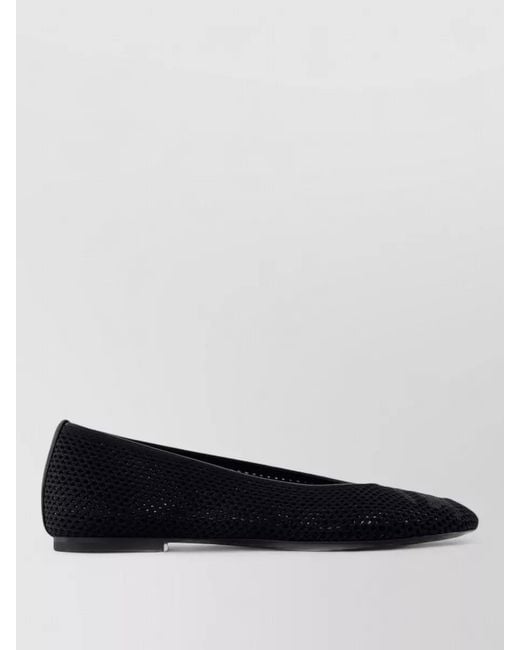 Burberry White Leather Ballerina Loafers