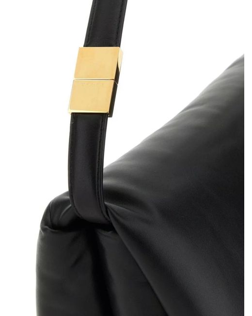 Marni Black Leather Shoulder Bag