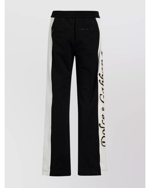 Dolce & Gabbana Black Regular-Fit Track Pants for men