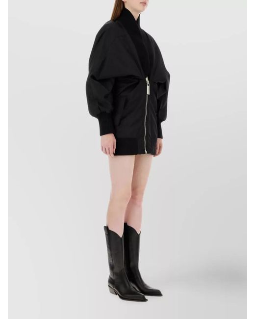 Off-White c/o Virgil Abloh Black Nylon Padded Mini Dress