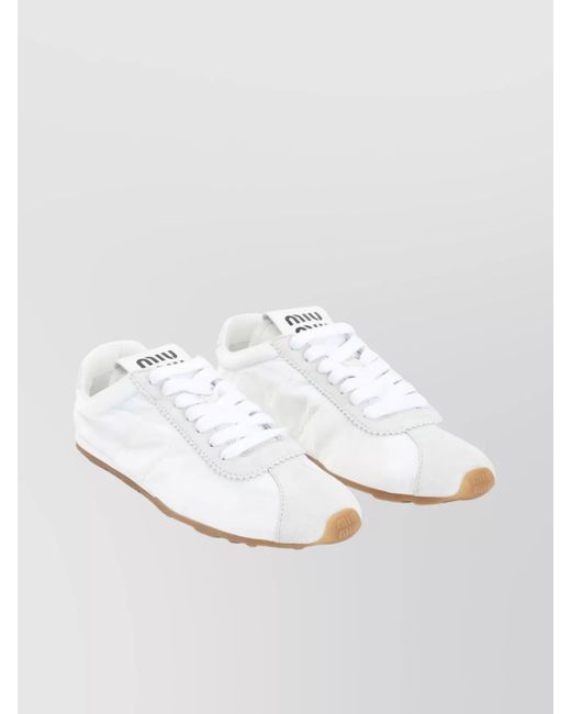 Miu Miu White Low-Top Sneakers