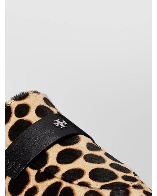 Tory Burch White Printed Calf Hair Loafers