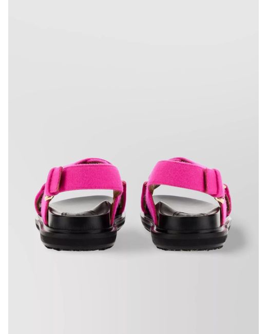 Marni Pink Leather Criss Cross Sandals