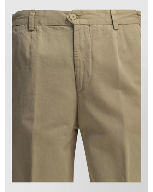 Briglia 1949 Green Tailored Shorts Belt Loops Elastic Waistband for men