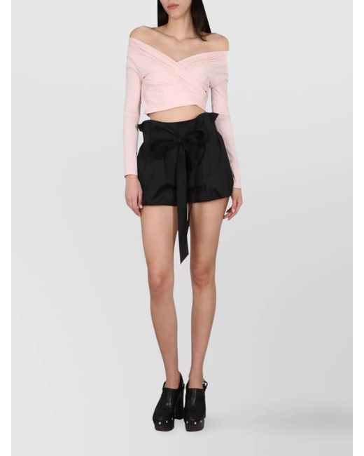 Philosophy Black Cropped Blouse