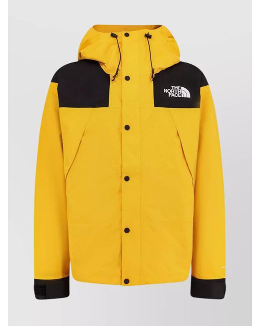 The North Face Yellow Windbreaker Jacket With Drawstring And Hood for men