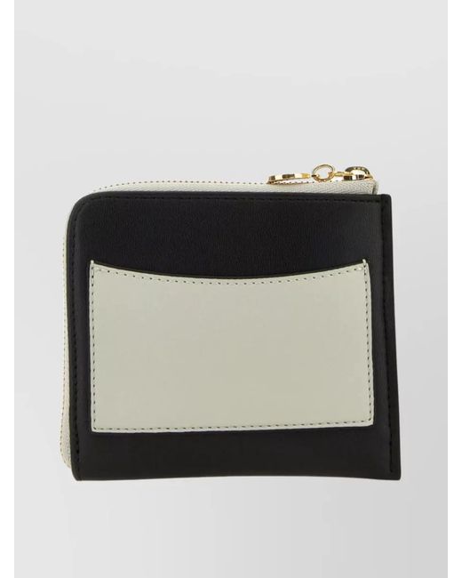 Stella McCartney Black Two Tone Card Holder Wallet