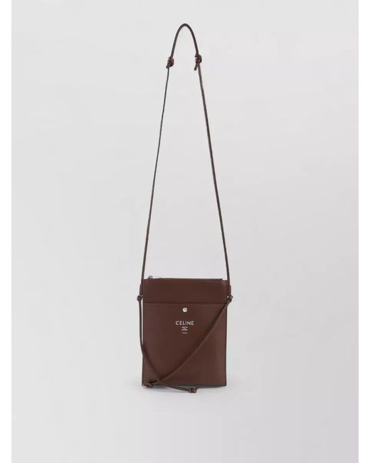 Céline White Sharp Pouch Crossbody Bag Adjustable Strap for men