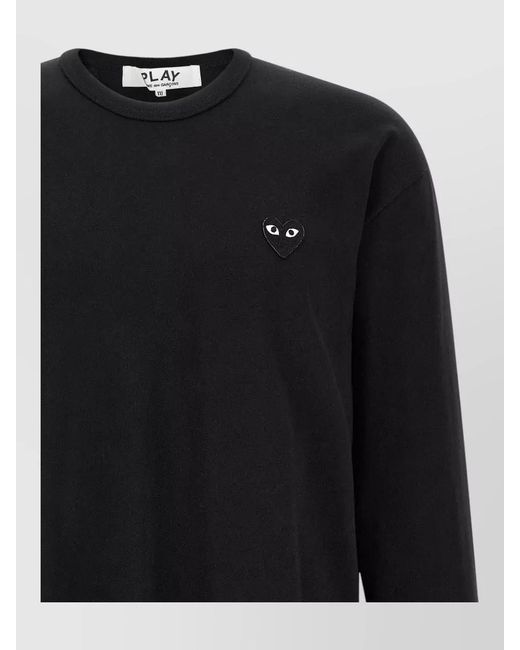 COMME DES GARÇONS PLAY Black Cotton Long-Sleeve T-Shirt for men