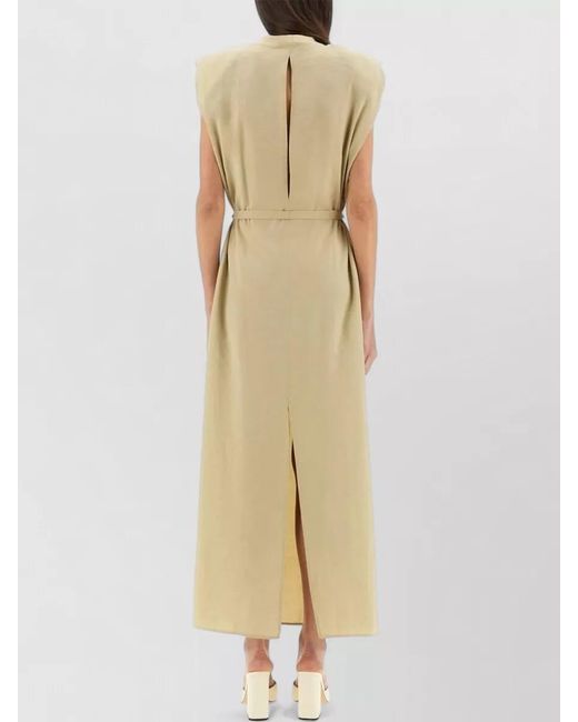Alysi Natural Peach Touch Long Dress Waist Tie
