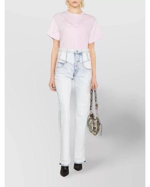 Isabel Marant White Straight-Leg Trousers