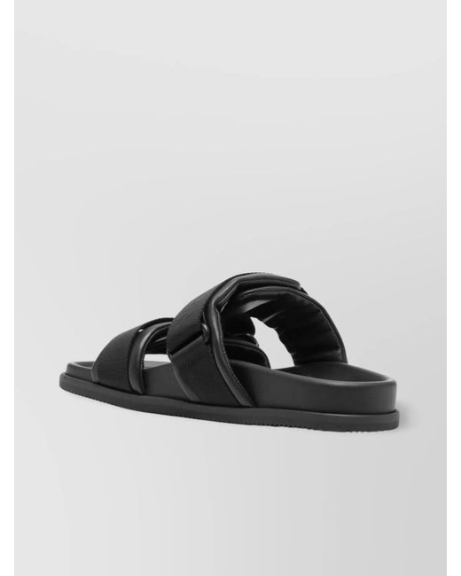 Moncler Gray Fabric Sandals