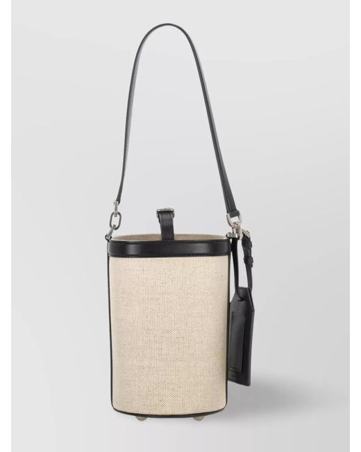 Dolce & Gabbana White Canvas And Leather Bucket Bag for men