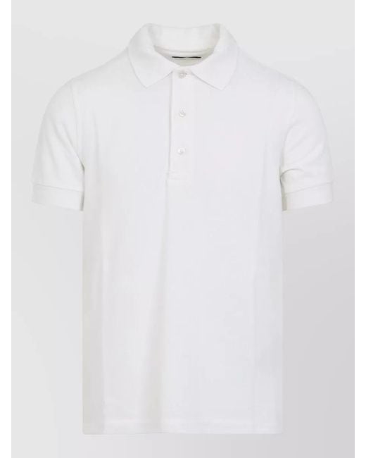 Tom Ford White Piqué Short-Sleeve Polo Shirt for men
