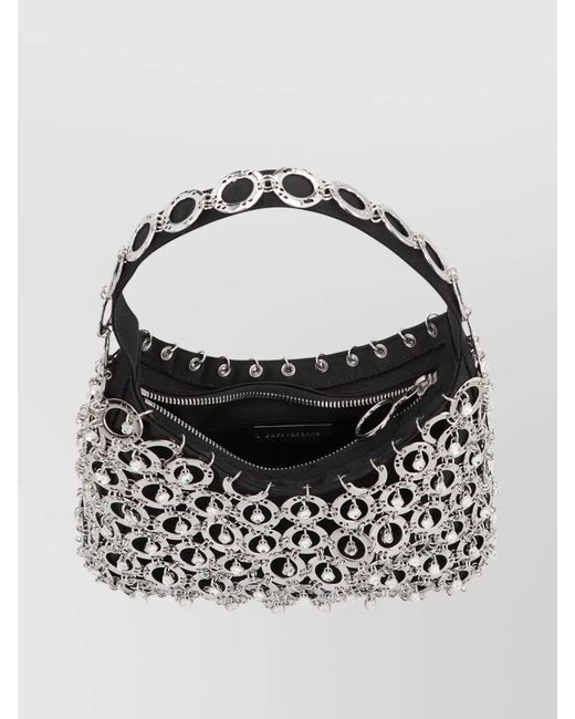 Rabanne White Sparkle Shoulder Bag